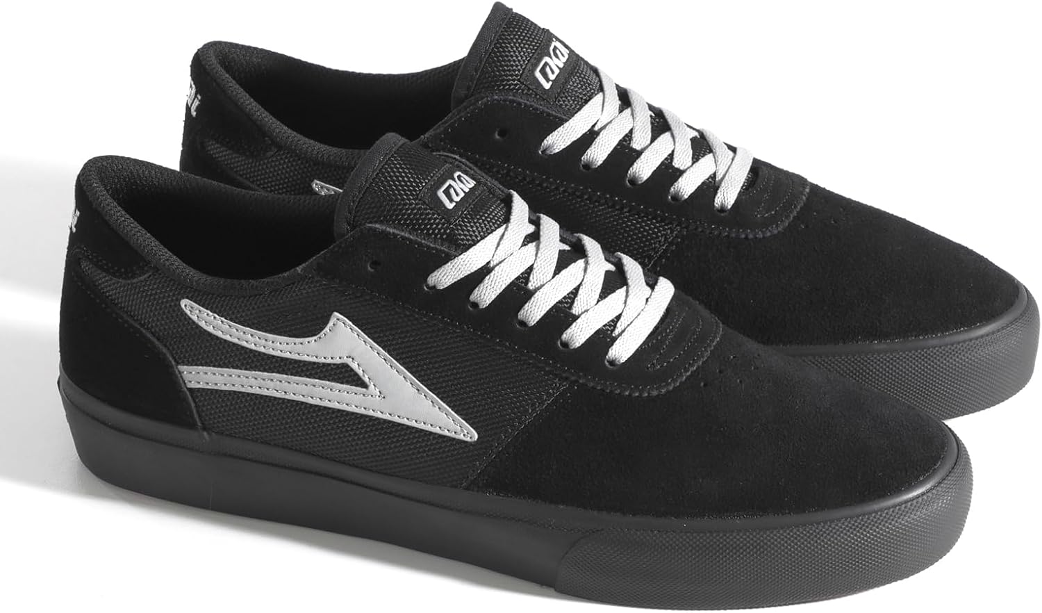 Мужские скейтбордические кроссовки Lakai Manchester - низкие кеды для скейтборда, черный/черный — фото 4