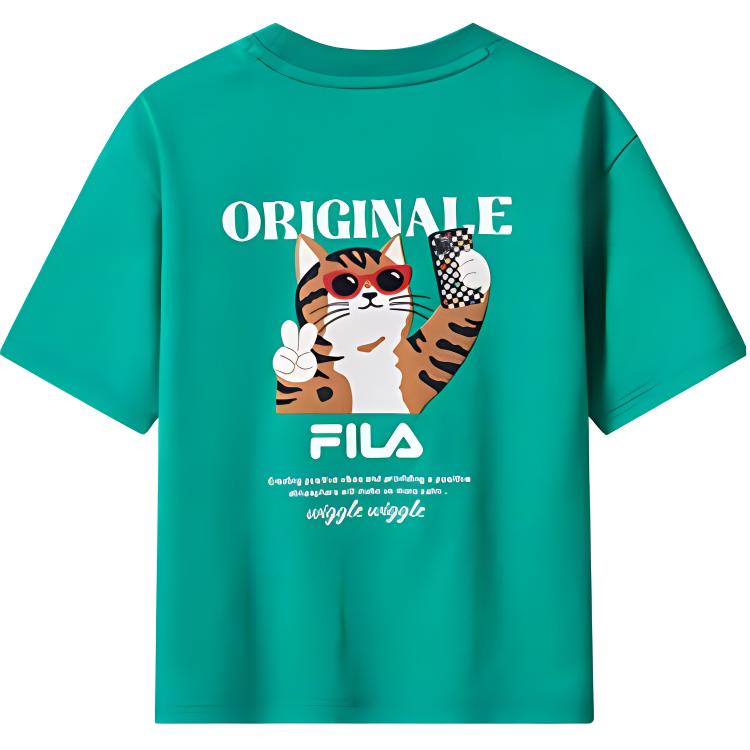 Футболка X WiggleWiggle Court Green Kids' FILA KIDS — фото 3