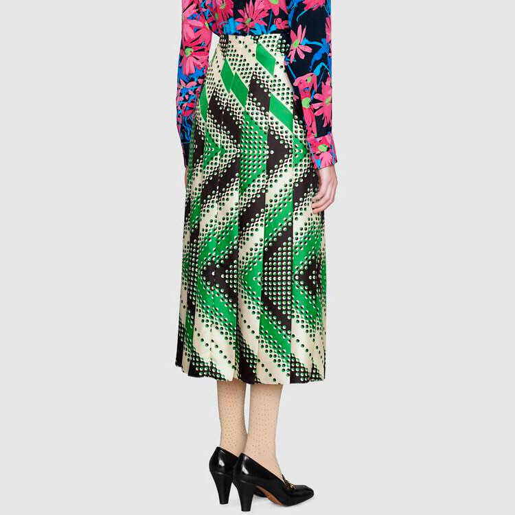 

Юбка женская Gucci повседневная, зеленый / белый