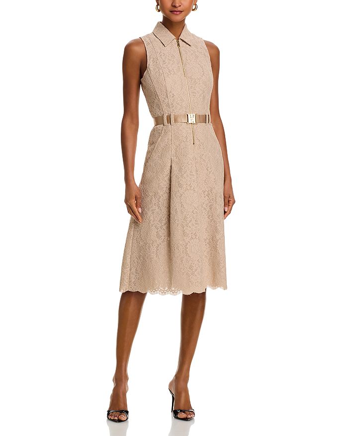 

Килло Поясное платье-рубашка L'AGENCE, коричневый/бежевый