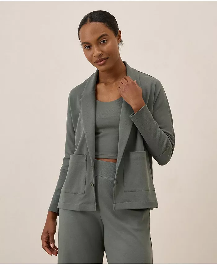 

Женский свободный блейзер из органического хлопка Pact, серый