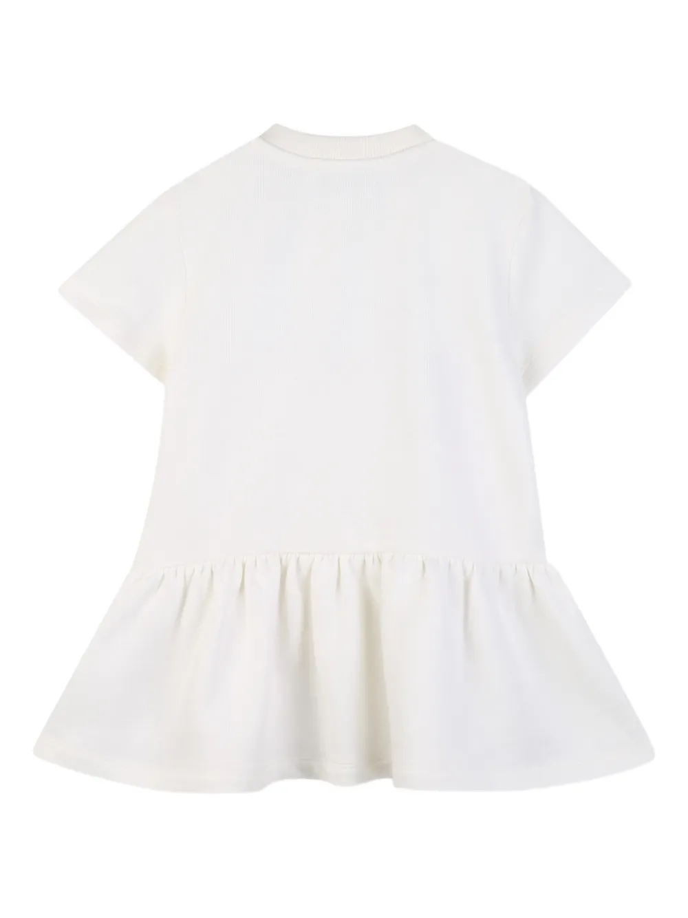 Платье с оборками и принтом логотипа Kenzo Kids, белый — фото 2