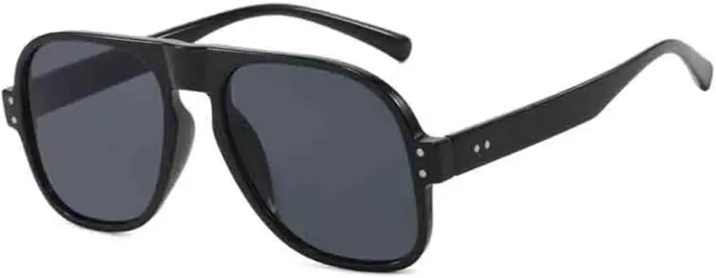 

Модные солнцезащитные очки для женщин в стиле ретро с заклепками, мужские солнцезащитные очки для путешествий, трендовые солнцезащитные очки UV400 VVTWSSW, Black Gray