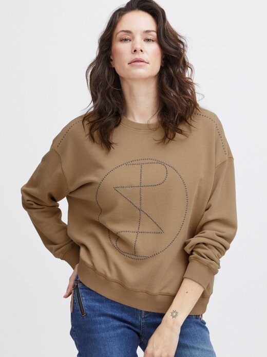 

Толстовка pzmallie Pulz Jeans, коричневый