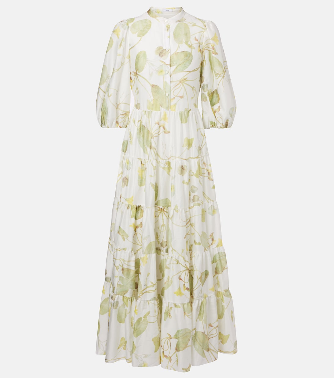 

Хлопковое макси-платье Erdem, Lilypad Vine White