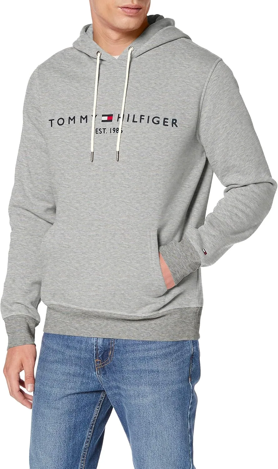 

Толстовка Tommy Hilfiger с логотипом, утепленная флисом, черная
