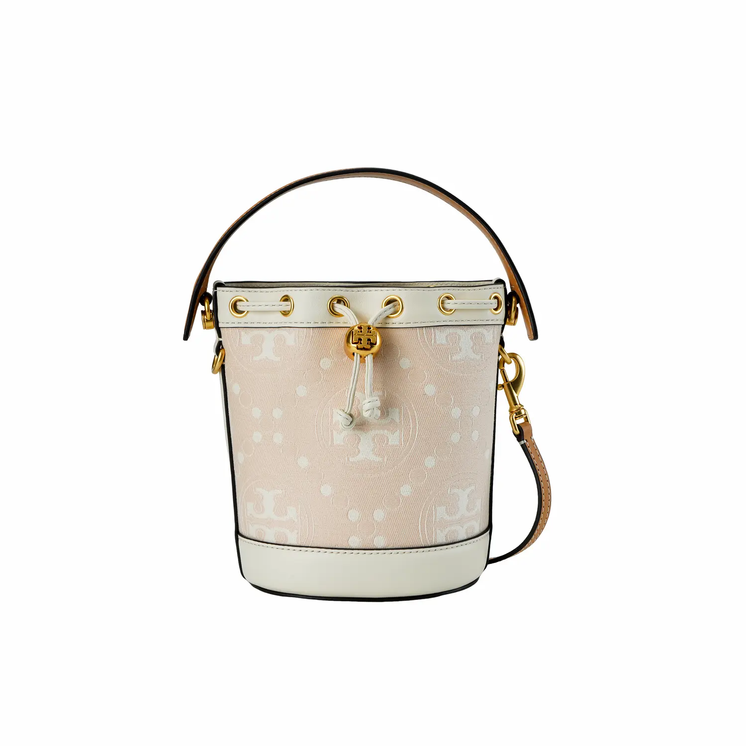 

TORY BURCH Кожаная сумка ведро через плечо миниатюрная женская светло-розовая