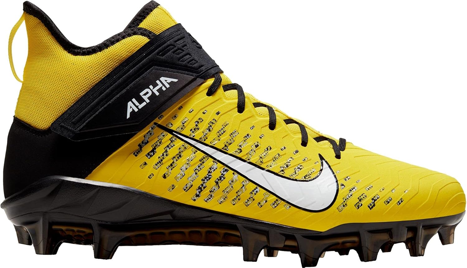 

Футбольные бутсы Nike Men's Alpha Menace Pro 2 D - черный/белый, размер 7M US, желтый/белый/черный