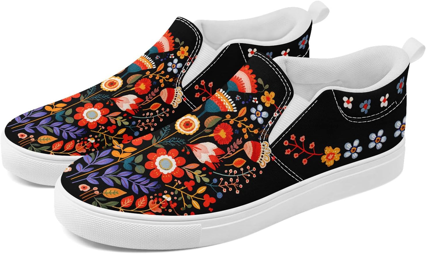 

Женские цветочные слипоны на холщовой подошве, модные мужские повседневные стильные легкие кроссовки, подарок для нее, дышащая обувь Awsole, белый/красный/синий/оранжевый