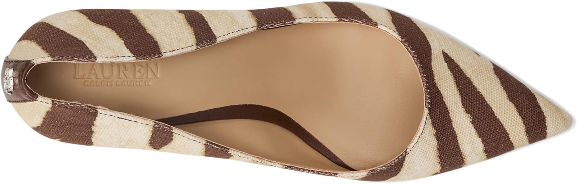 Туфли Lauren Ralph Lauren Adrienne Zebra-Print Canvas Pumps, цвет Zebra/Dark Hickory — фото 2