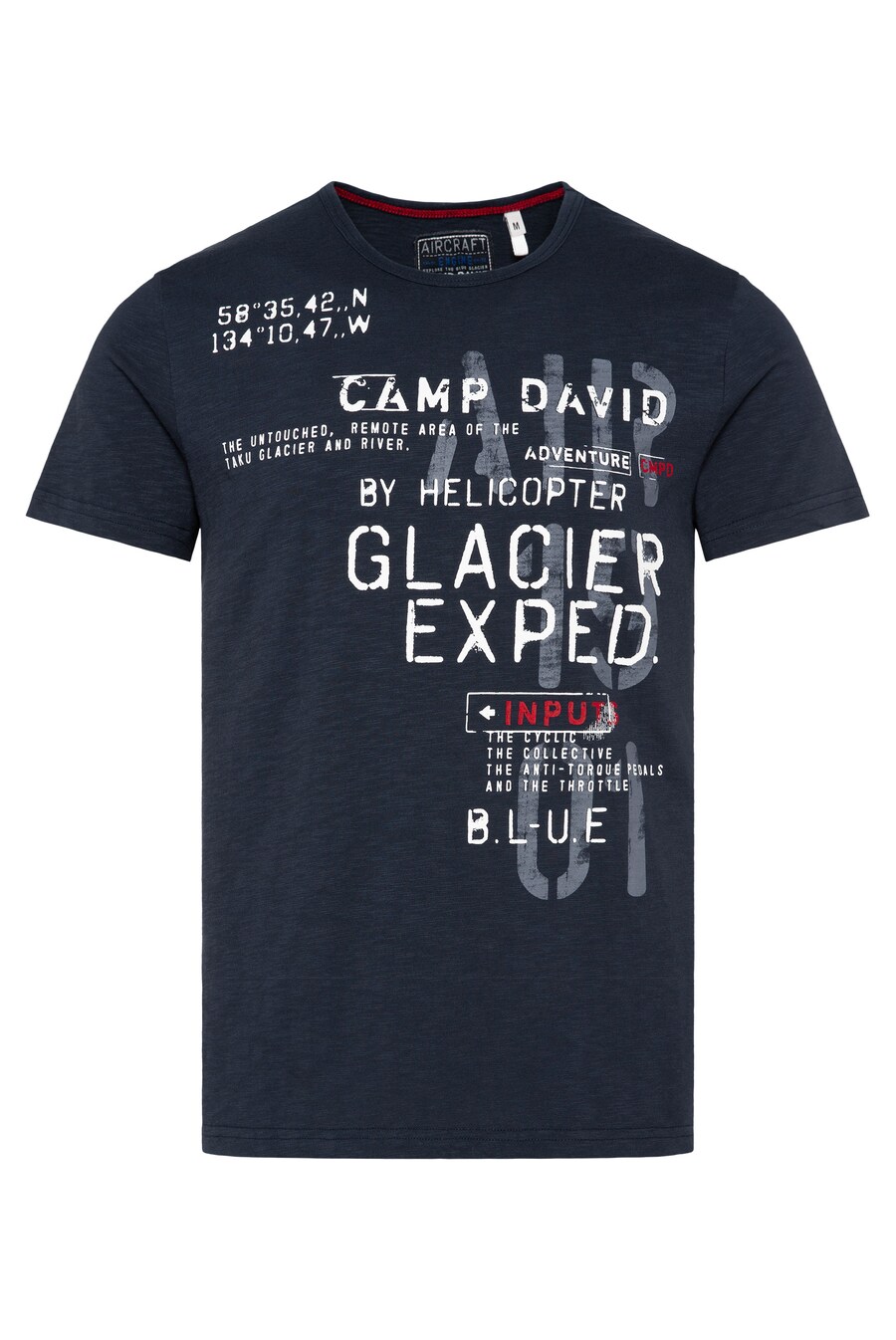 

Классическая футболка CAMP DAVID Shirt Heli Flight, морской синий