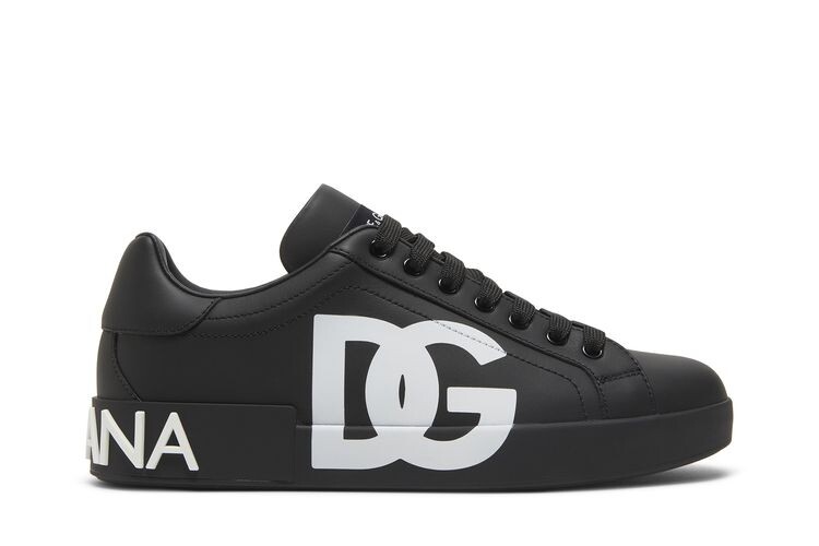 

Кроссовки Dolce & Gabbana Dolce & Gabbana Portofino Low DG Logo Print - Black White, черный