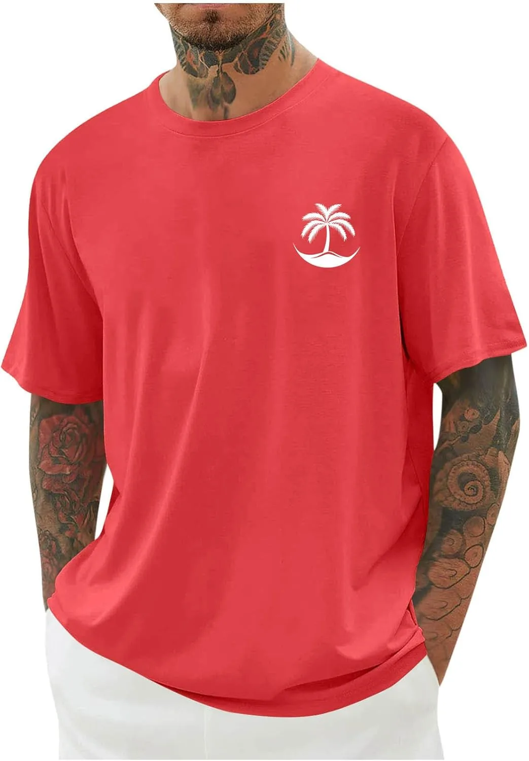 

Мужская летняя футболка с принтом пальмы