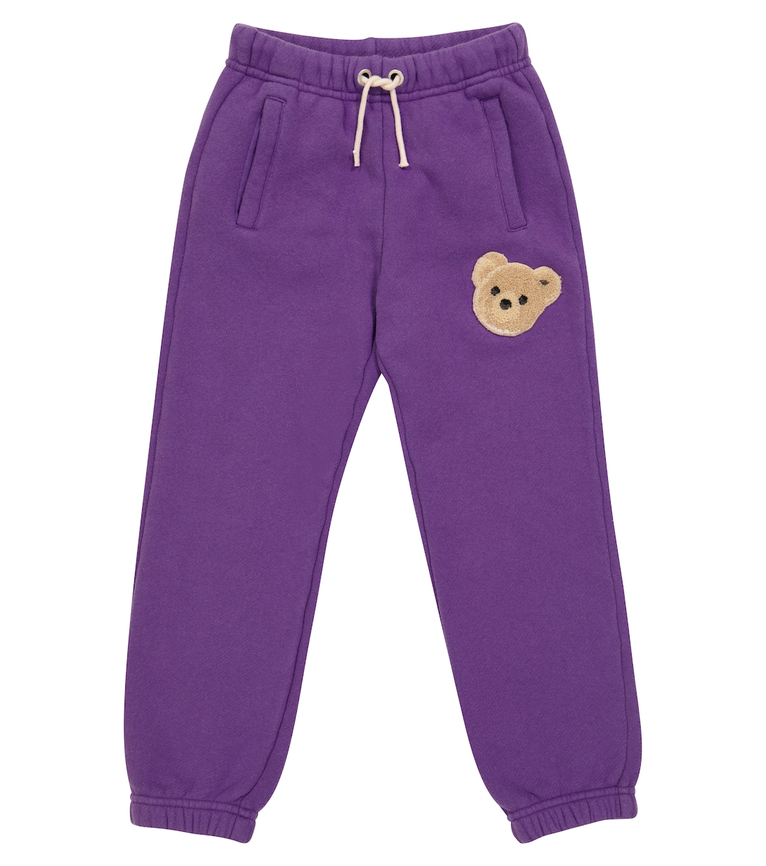 

Хлопковые спортивные брюки с аппликацией Palm Angels Kids, Purple Brown