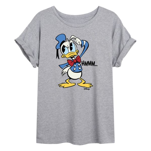

Детская оверсайз футболка Donald hmmm с принтом Disney, серый