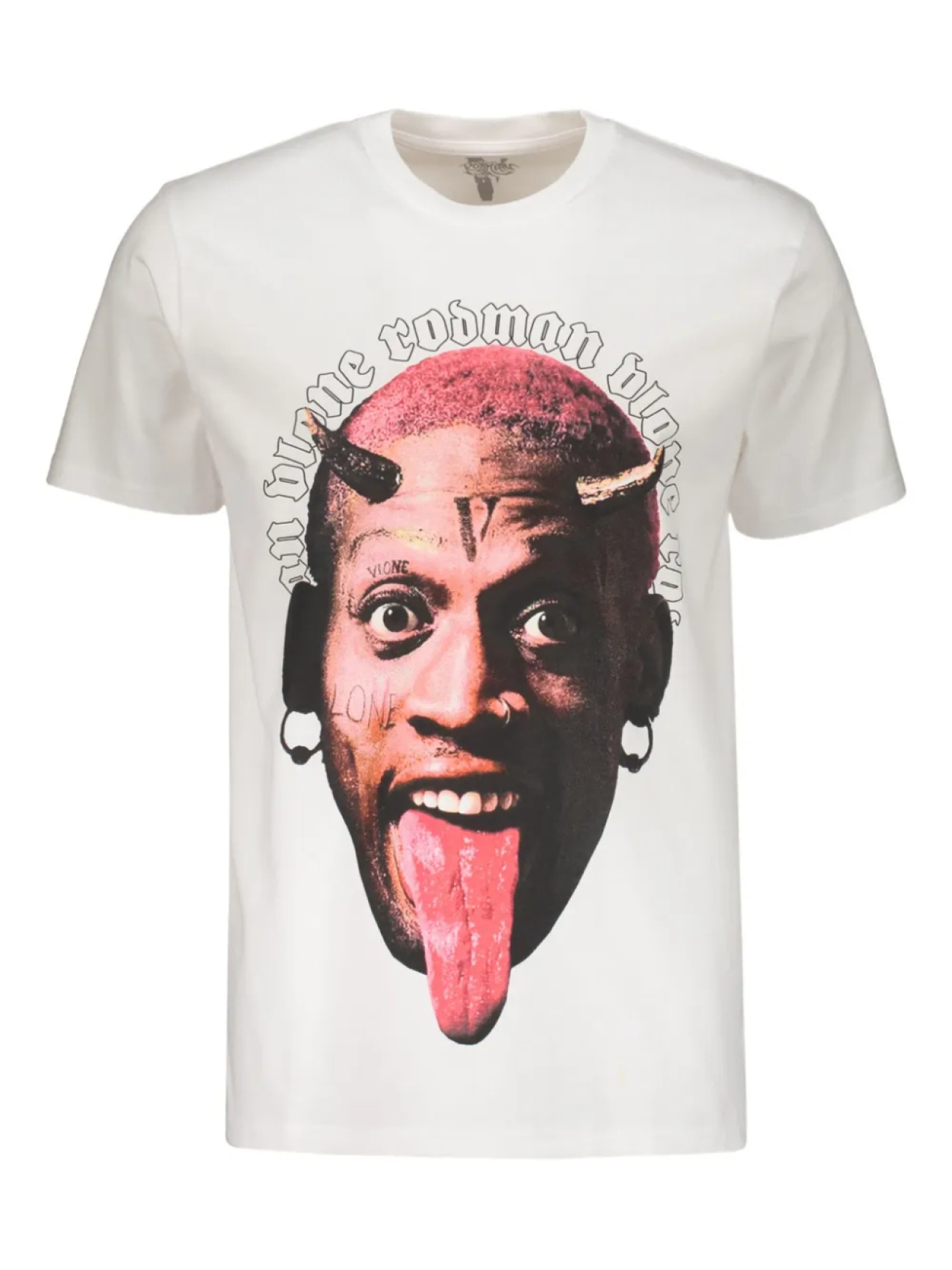 

Футболка из хлопка с принтом Vlone Rodman, белый