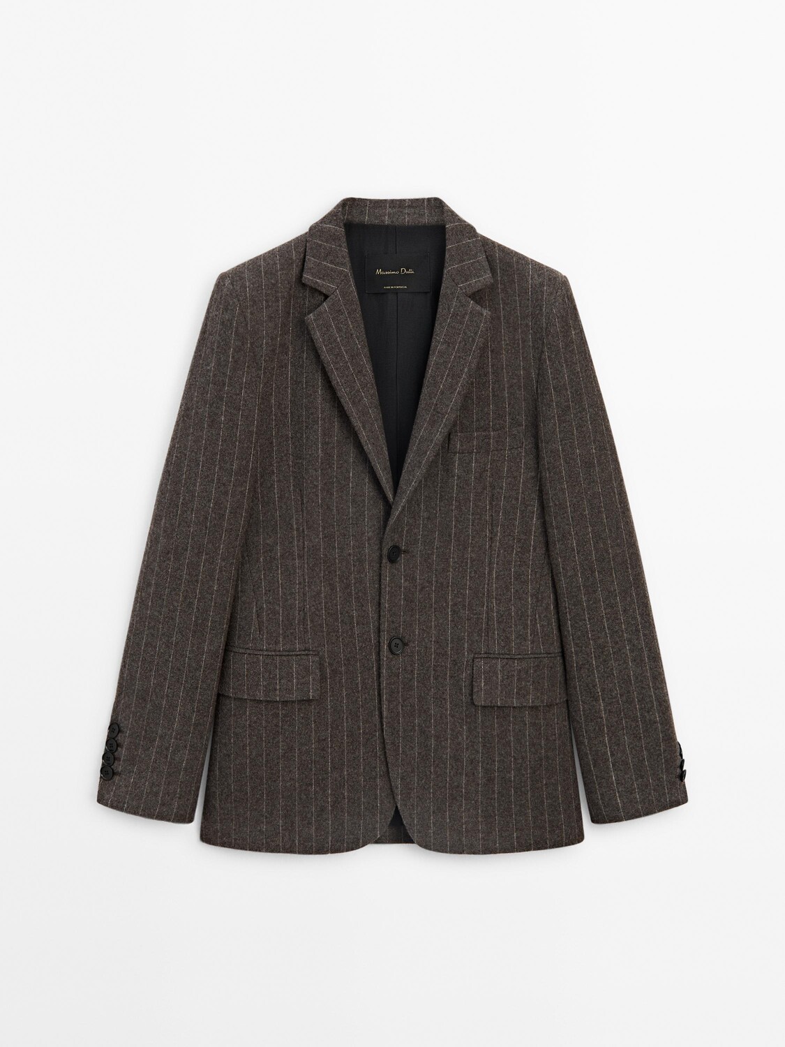 

Пиджак в тонкую полоску Massimo Dutti, бежевый
