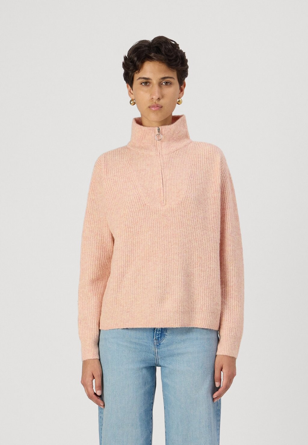 

Джемпер VMPLAZA ZIPPER BLOUSE Vero Moda, светло-розовый