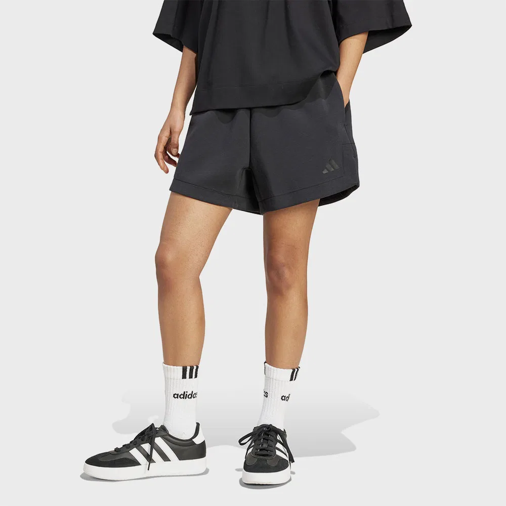 Женские чёрные свободные шорты Soft Luxe от Adidas