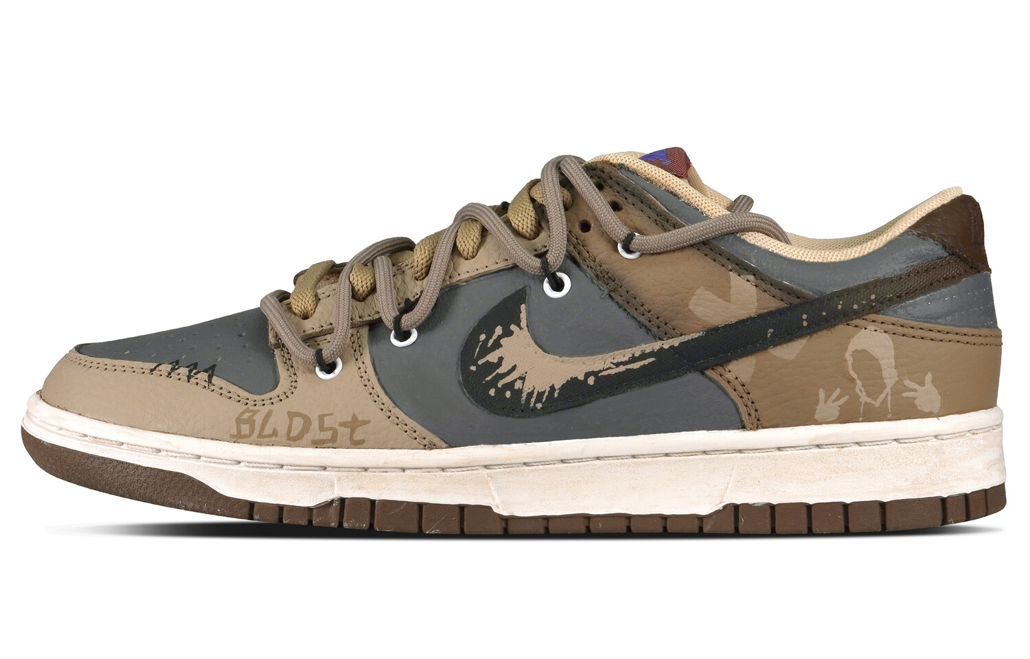 

Кроссовки Nike Dunk Skateboarding Shoes Men Low-top Brown, коричневый