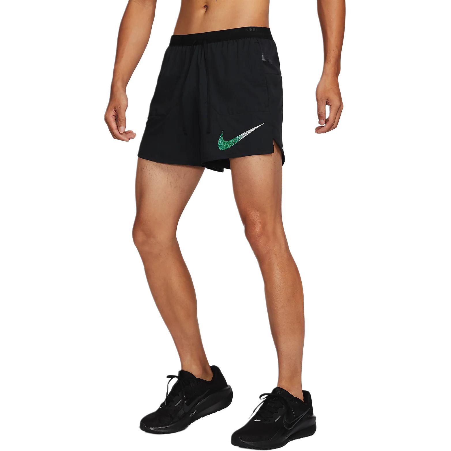 Nike Мужские шорты для спорта dri fit черный/черный/stadium green — фото 3