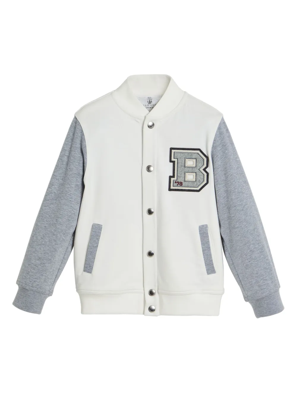 

Бомбер со вставками Brunello Cucinelli Kids, белый