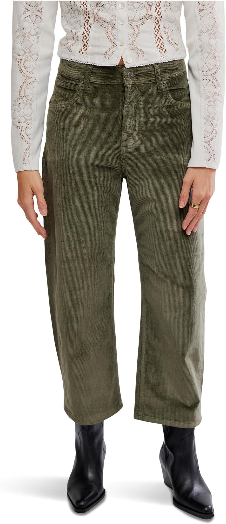 

Брюки Free People Deep Trance Cord, цвет Keepsake Clover