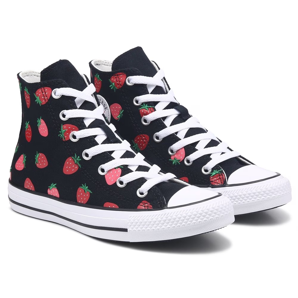 

Детские кеды на высокой подошве chuck taylor all star для старших детей Converse, black/strawberries