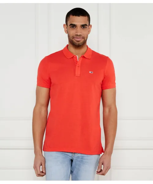 

Футболка поло Slim fit Tommy Jeans, оранжевый