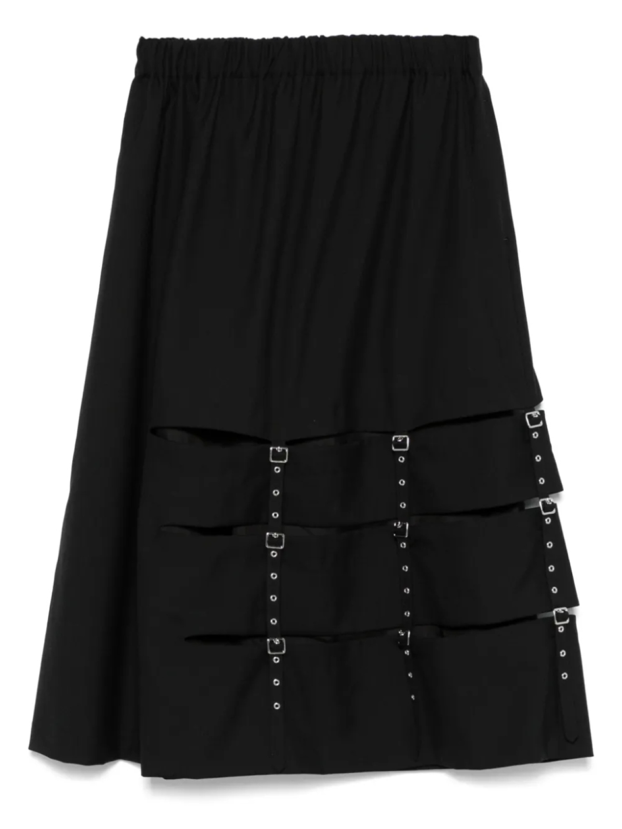 

Юбка миди с декоративной пряжкой Noir Kei Ninomiya, черный