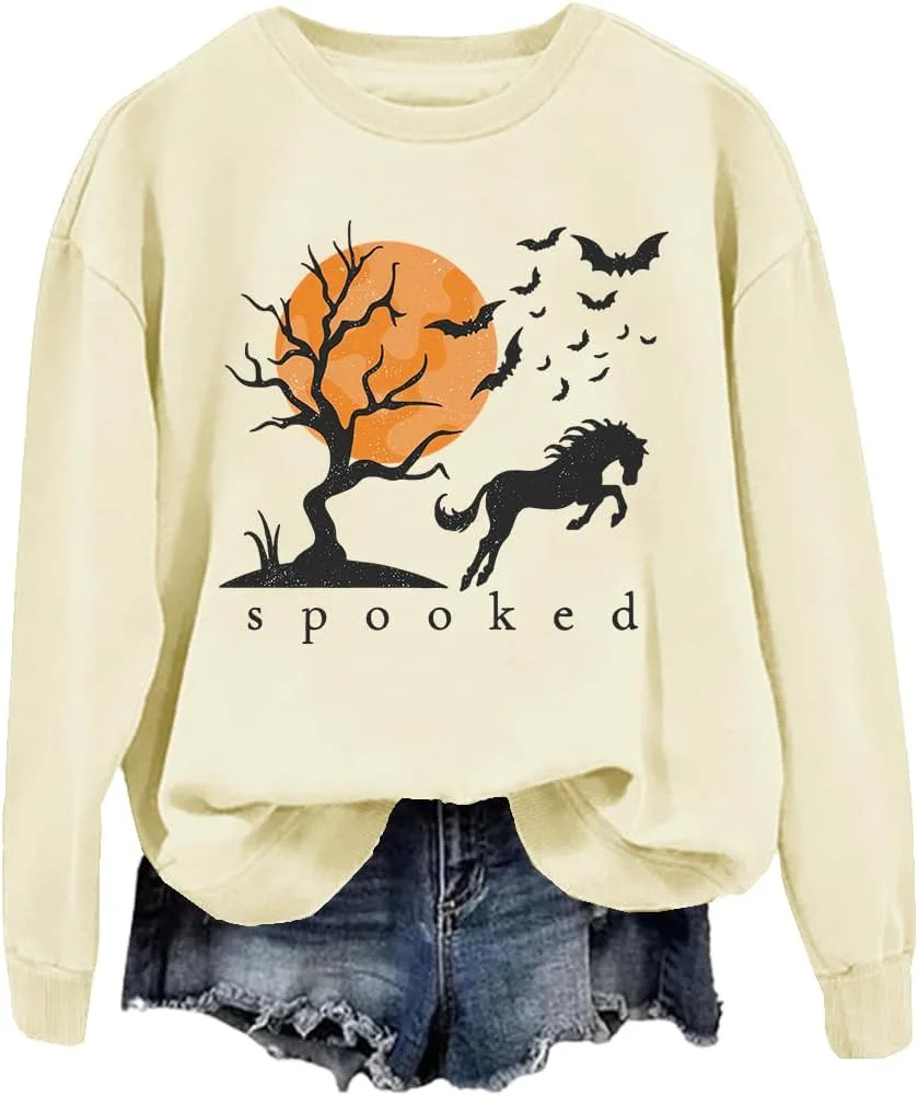 

Толстовка Spooked Horse с капюшоном для Хэллоуина FITKEYS