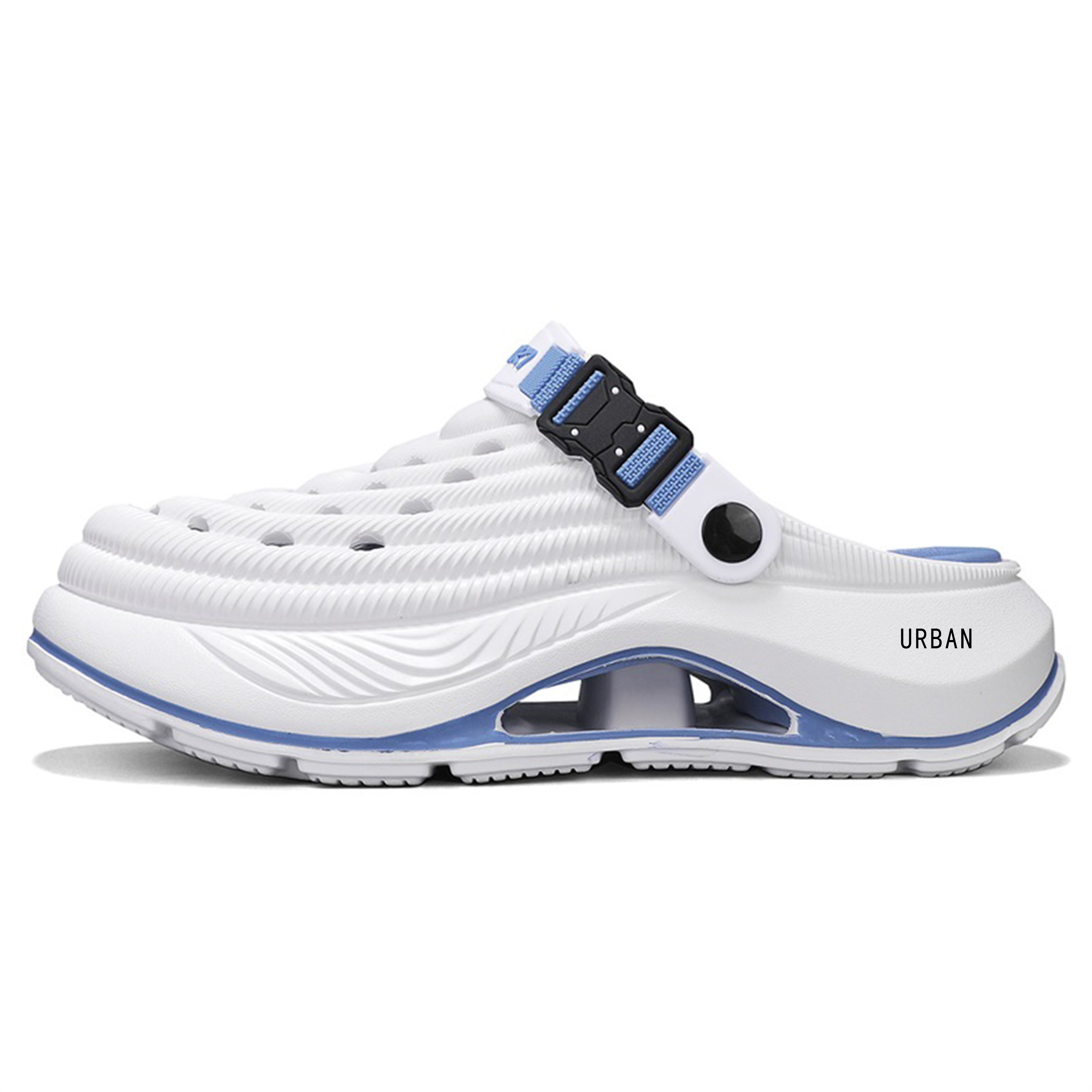 

URBAN AUTHENTIC Клоги унисекс бело-голубые, цвет White Blue
