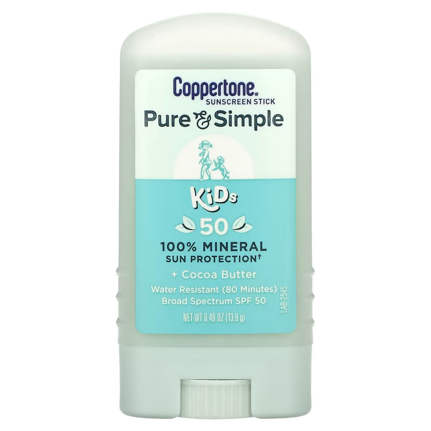 Солнцезащитное средство Coppertone Pure & Simple Kids Sunscreen Stick SPF 50 с маслом какао — фото 3