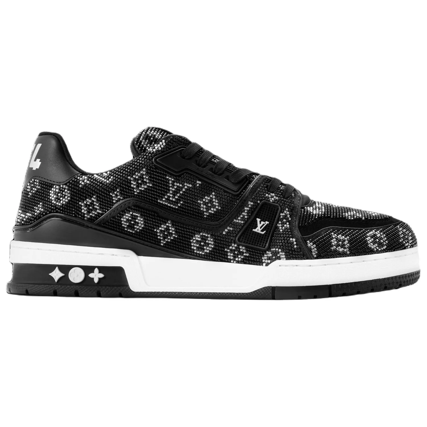 LOUIS VUITTON Кроссовки мужские черные low top skateboard из коровьей кожи — фото 3