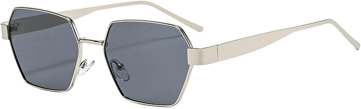 

Солнцезащитные очки Willochra Trendy Hexagon для женщин и мужчин, винтажная золотая геометрическая металлическая оправа, черные, с защитой от УФ-излучения UV400, C3