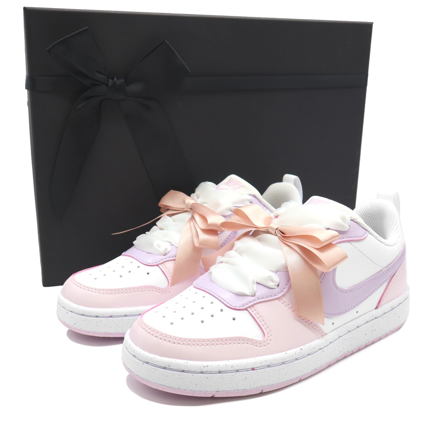 

Кроссовки Nike Court Borough Skateboarding Shoes Women's Low-top Pink, Purple, White, розовый
