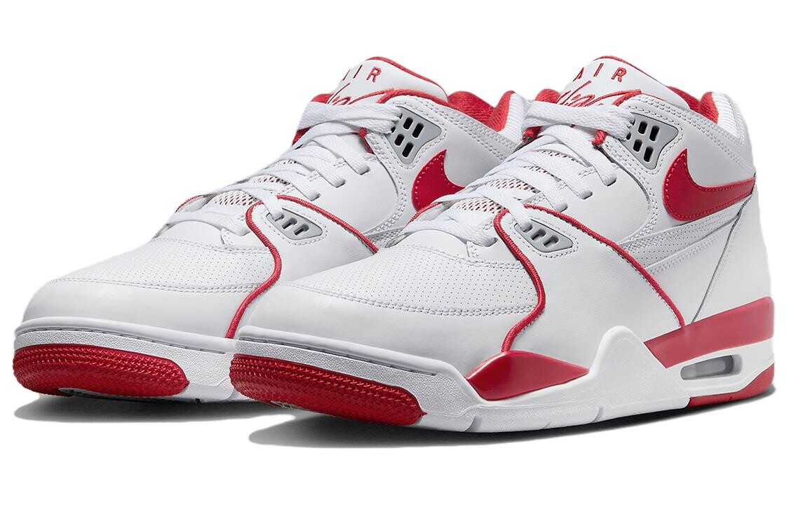 Мужские баскетбольные кроссовки Nike Air Flight 89 Vintage, White/Red — фото 3