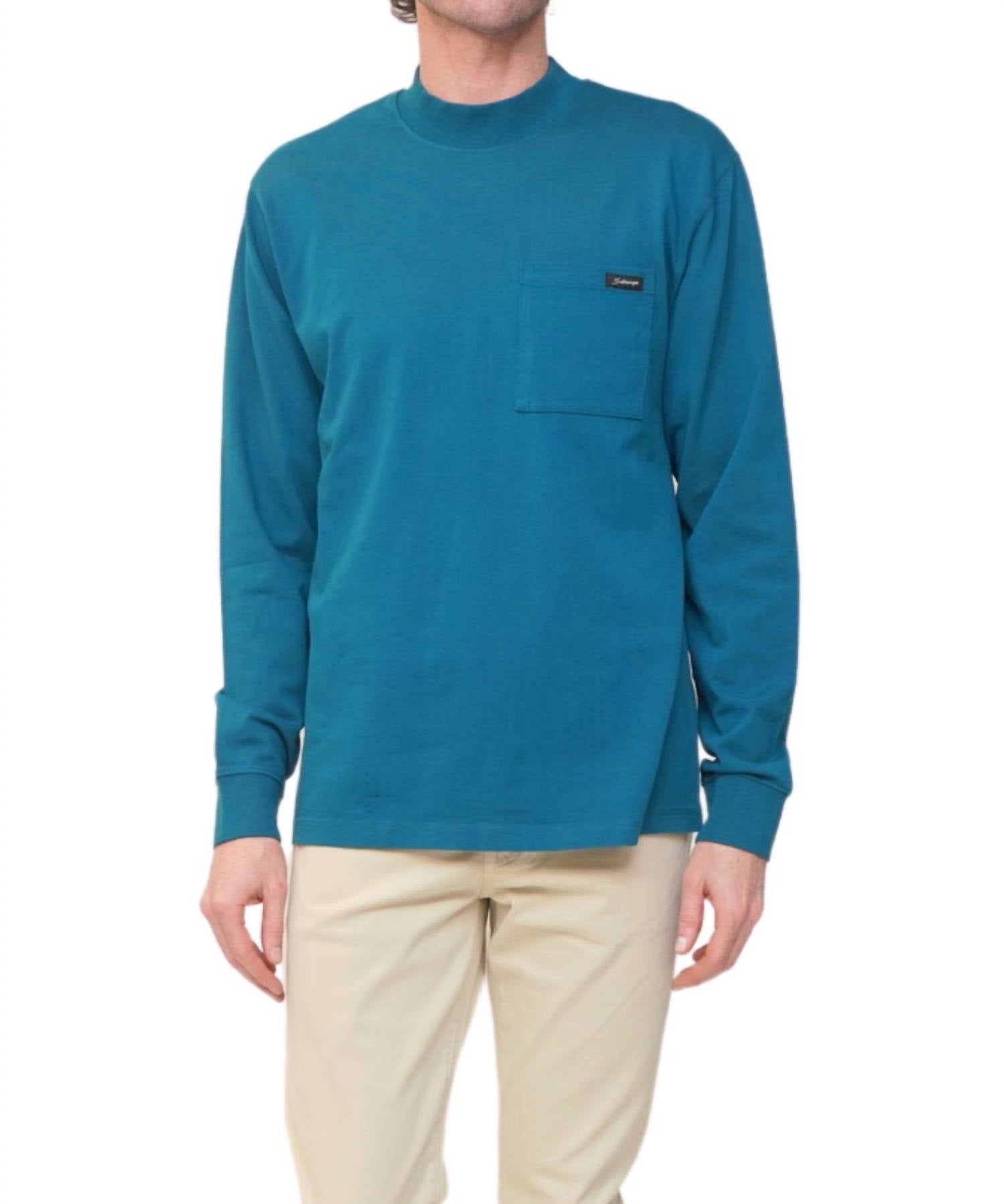 

Футболка Dekalb Mockneck синего цвета Saturdays NYC