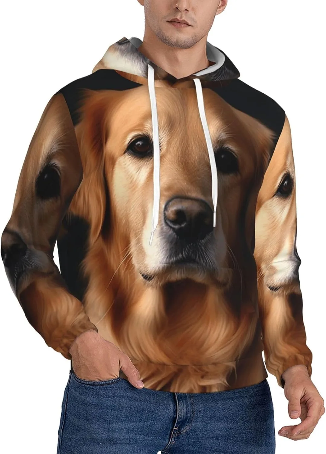 

Мужская флисовая толстовка с капюшоном Golden Retriever FHEBNDS