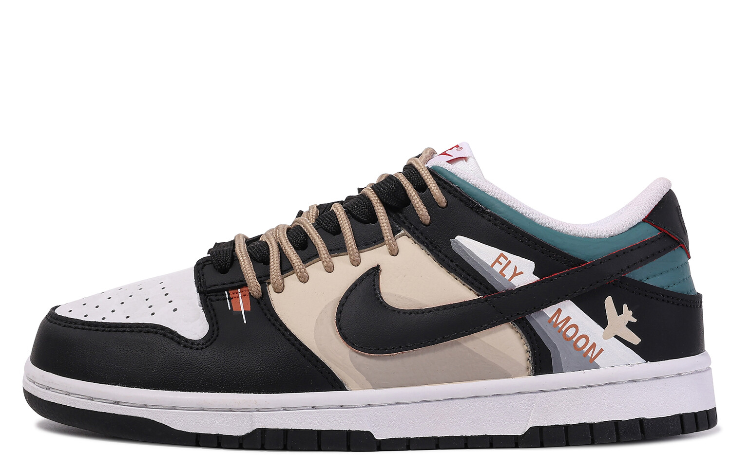 

Кроссовки Nike Dunk Skateboarding Shoes Men Low-top Black/Brown, черный