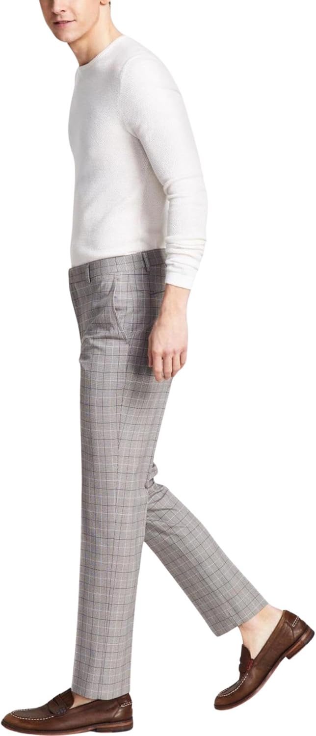 

Мужские брюки Tommy Hilfiger Modern Fit ThFlex Stretch Plaid Dress Pants Slacks, Brown