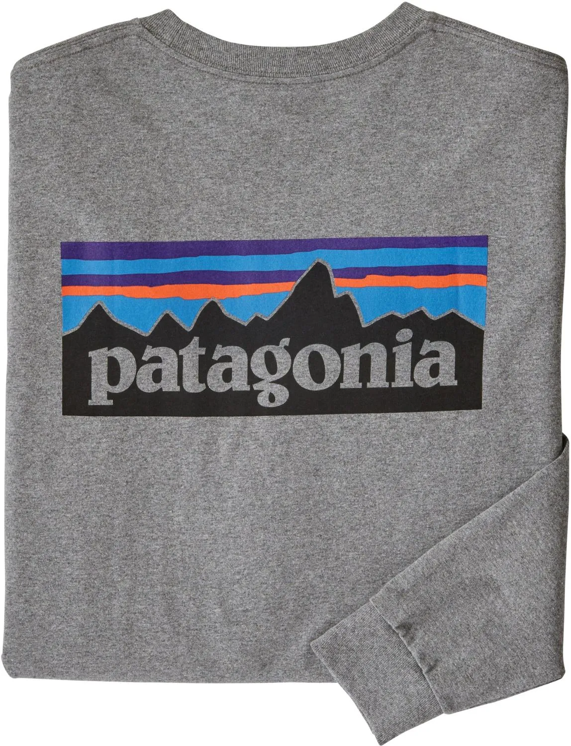 

Футболка с длинным рукавом P-6 Logo Responsibili-Tee - мужская Patagonia, Gravel Heather