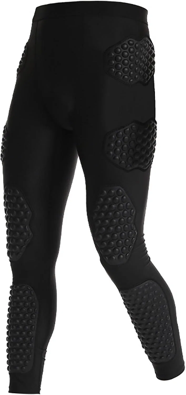 Баскетбольные леггинсы 3/4 с коленными вставками, 1d-black