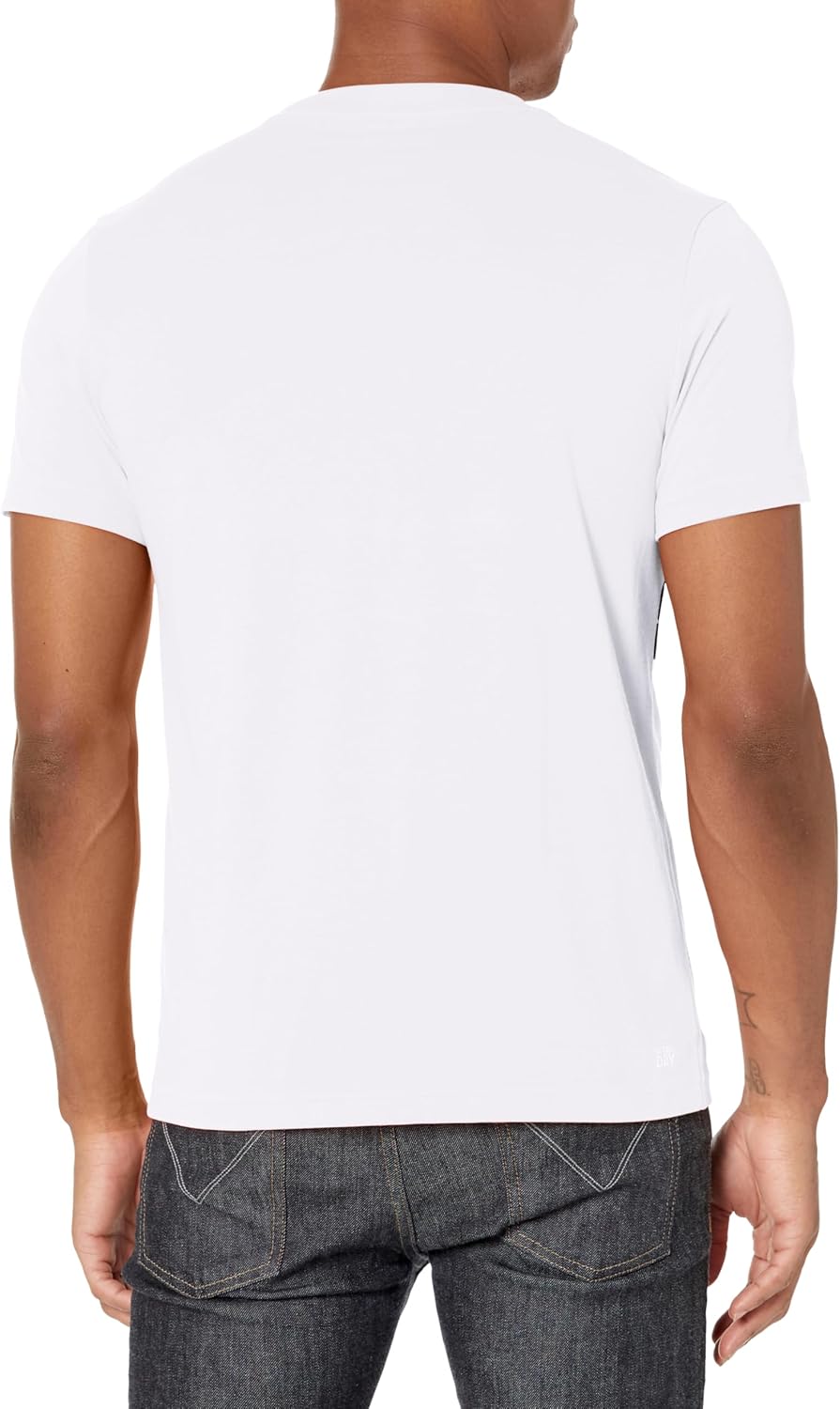Мужская спортивная футболка Lacoste из хлопка с принтом, White — фото 2