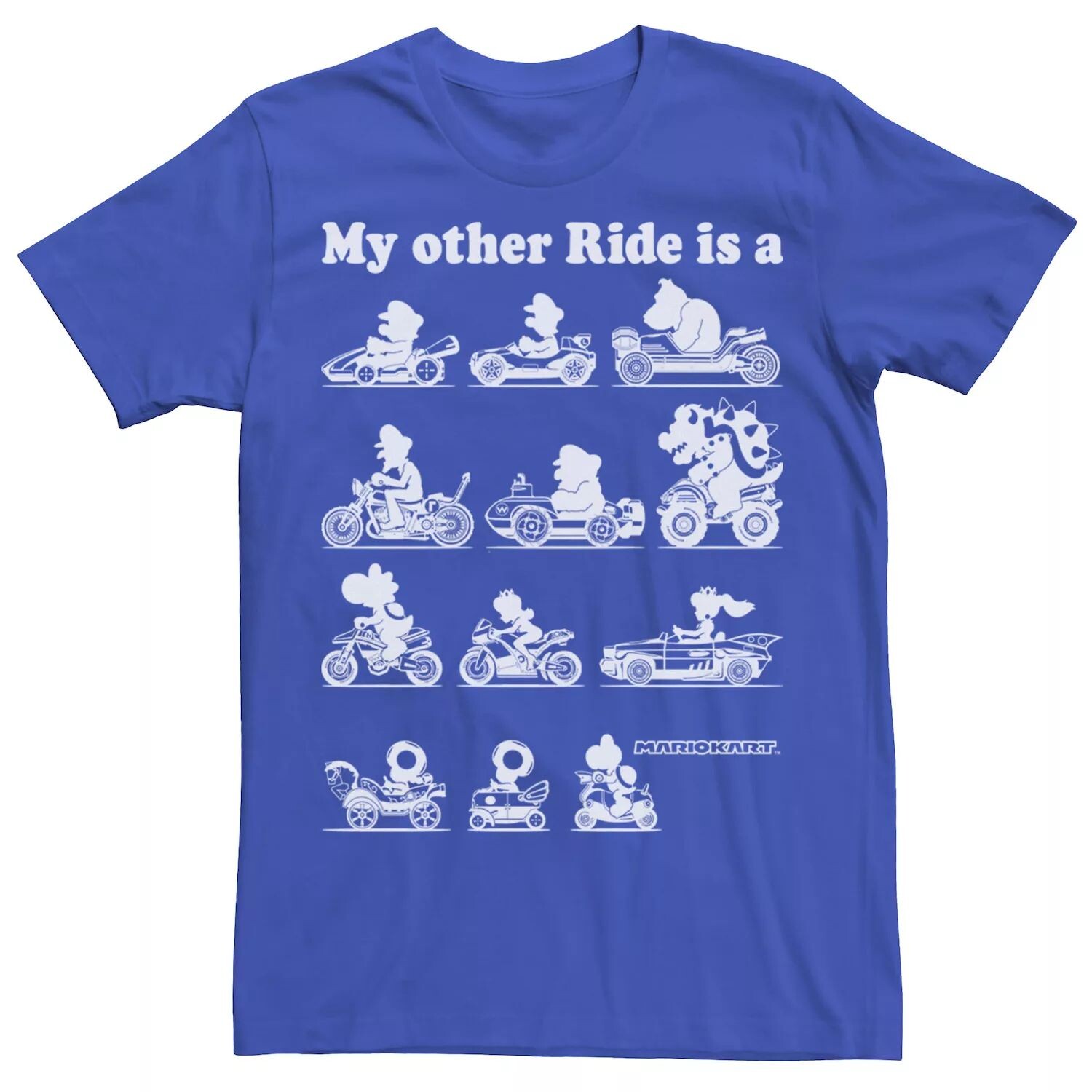 

Мужская футболка Nintendo Mario Kart Other Rides Licensed Character