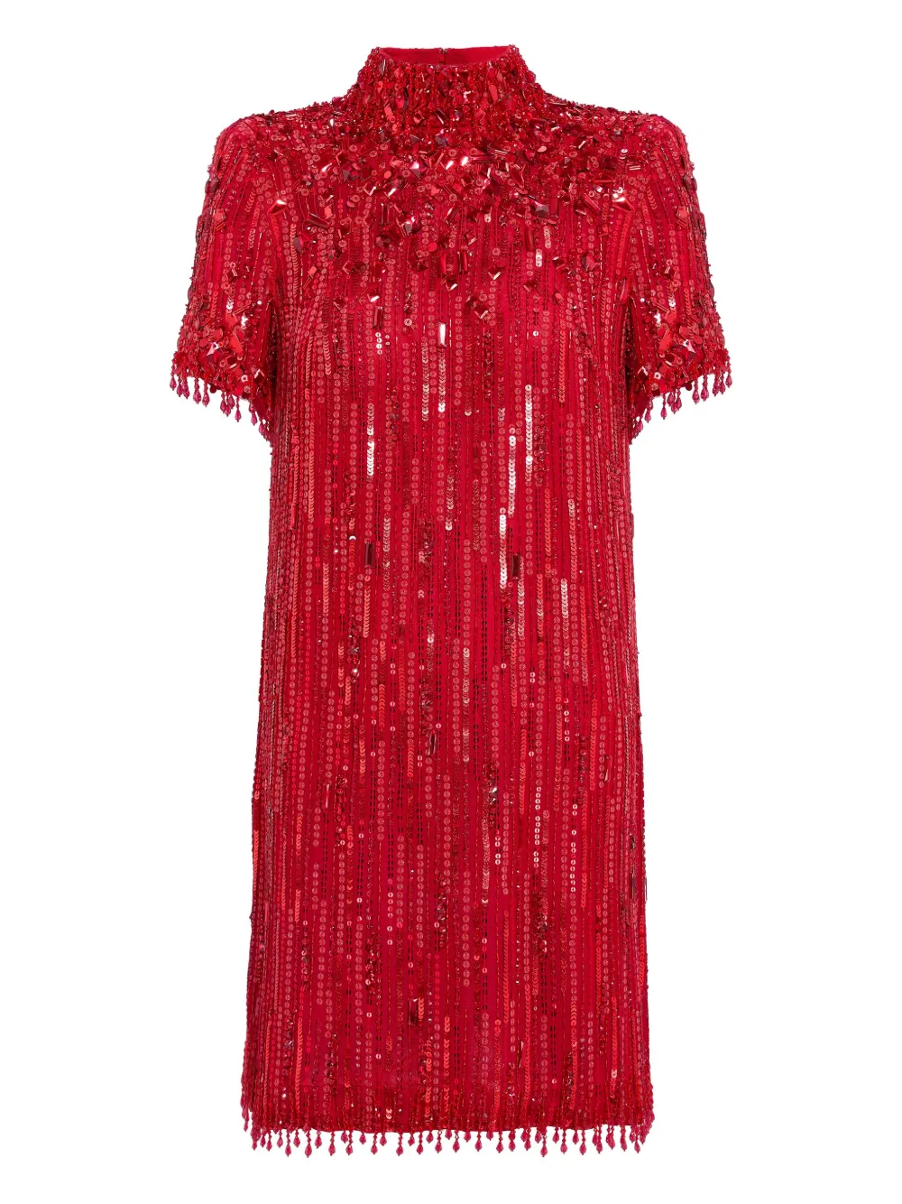 

Мини-платье Snapdragon, украшенное пайетками Jenny Packham, красный