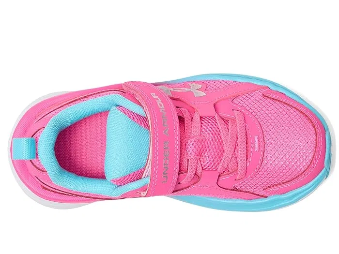 Кроссовки Charged Assert 11 Alternate Closure Under Armour Kids, Pink Rave/Fresco Blue/Iridescent — фото 3