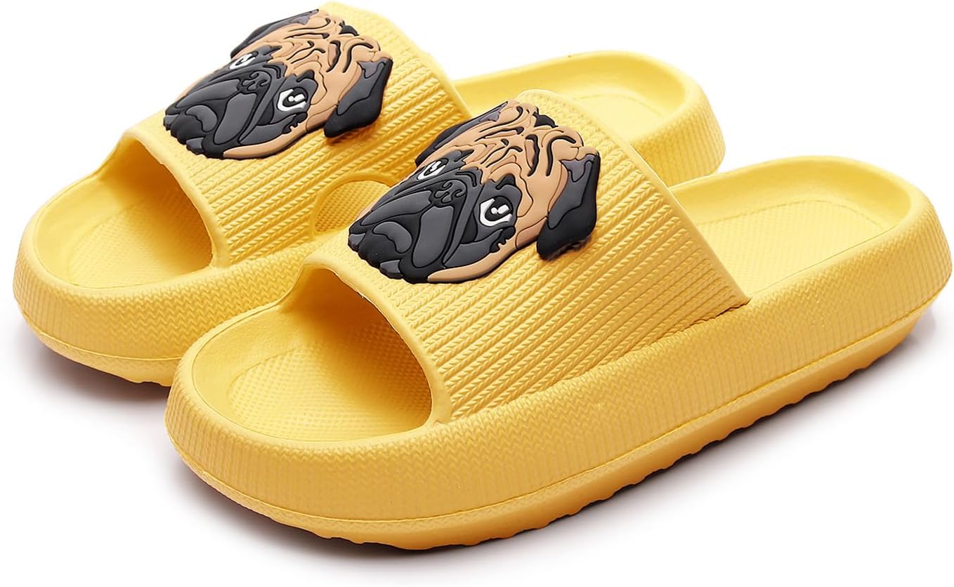 

Тапочки oukisam для женщин и мужчин, толстая подошва, ультра-удобные, как облако, летние пляжные шлепанцы, тапочки для ванной с противоскользящей подошвой, желтый