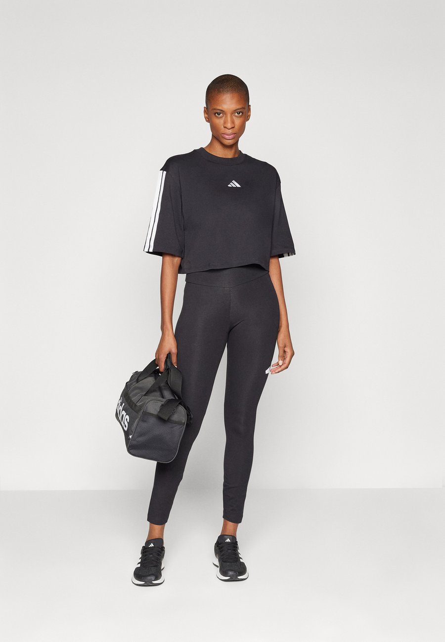 Леггинсы Adidas Sportswear ESSENTIALS BIG LOGO LEGGINGS, Black/White/Black — фото 2