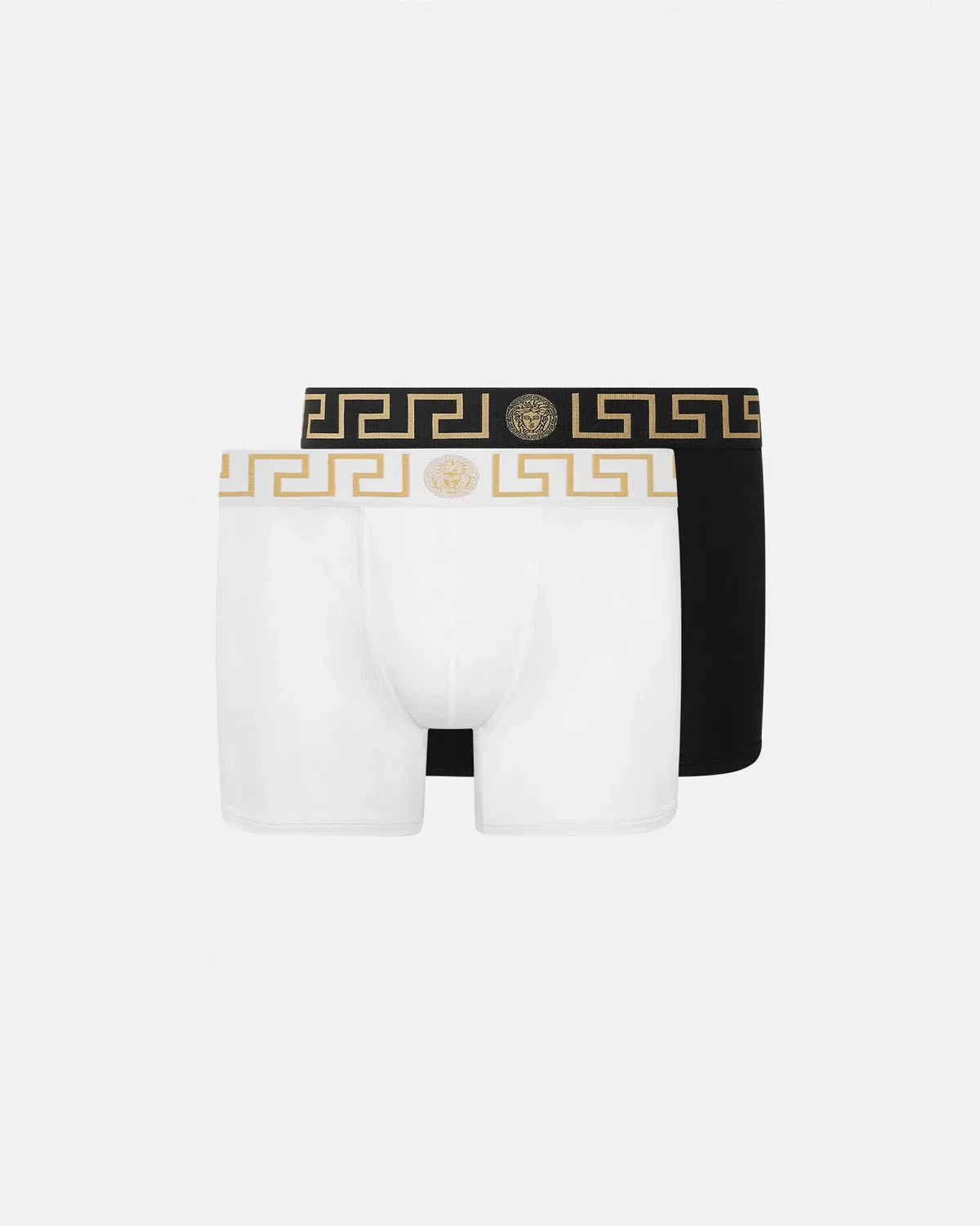 Длинные боксеры с бордюром Greca, 2 штуки в упаковке VERSACE, белый